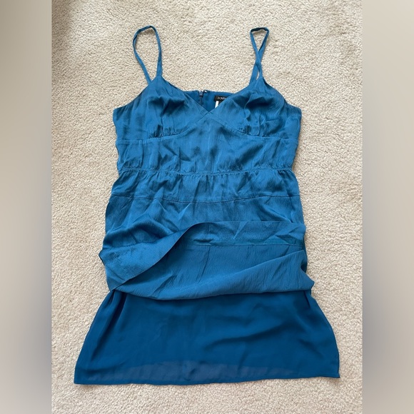 J.Crew pré-owned silk blue dress size 12 - Picture 7 of 8